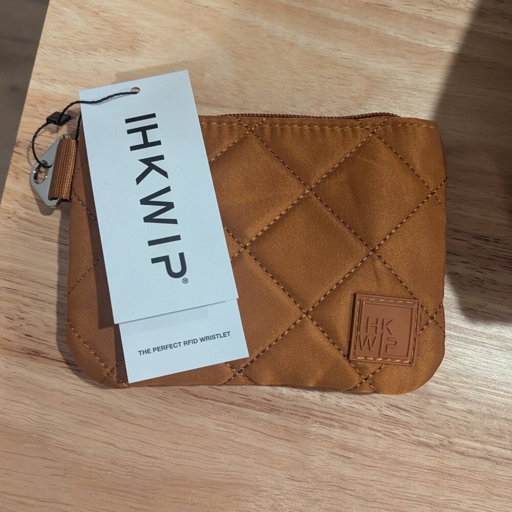 NWT- IHKWIP Wristlet Bag Golden Brown